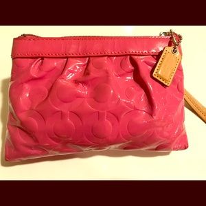 Coach - Pink Patent Leather Clutch.